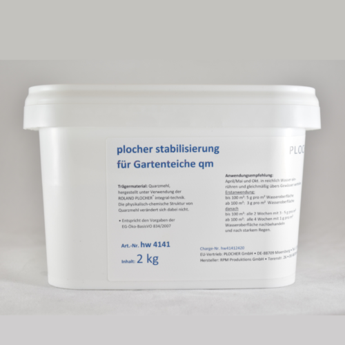 plocher stabilisierung für Gartenteiche